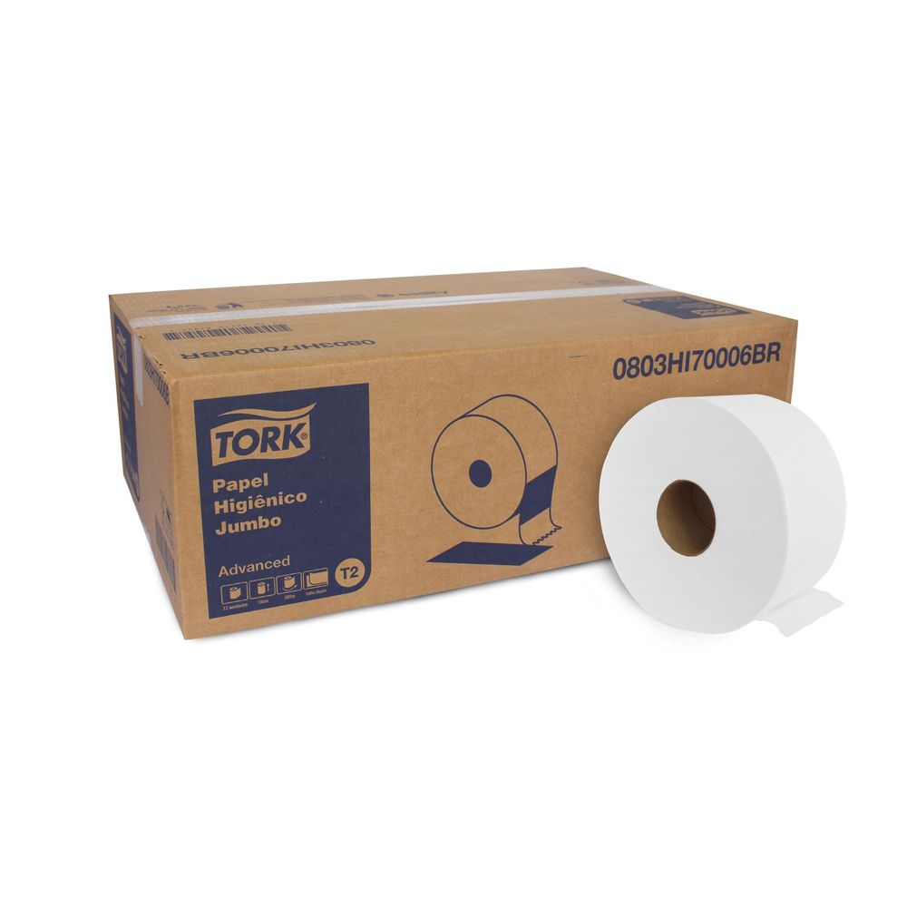 Papel Higiênico Rolão Folha Dupla Advanced 12x200m Tork